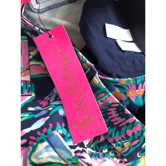 Lilly Pulitzer 4 High Tide Navy SHE'S GOT SOL KELLY STRETCH PANTS Ankle NWT - Picture 10 of 11